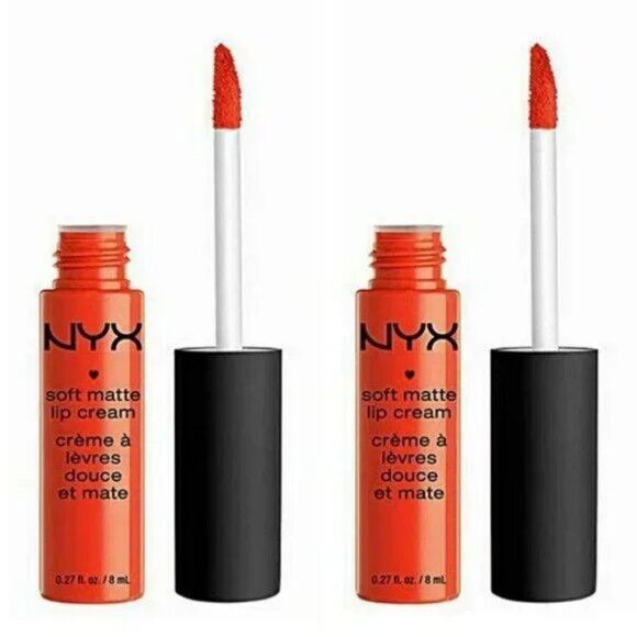 TWO 2 NEW NYX Autumn Halloween Coral Mango Papaya Peach Orange Cream Lipsticks - Picture 1 of 5